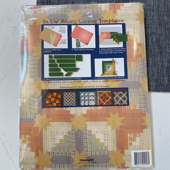 Omnigrid Log Cabin Rotary Cutting Templates Sharlene Jorgenson UNOPENED - Picture 2 of 5